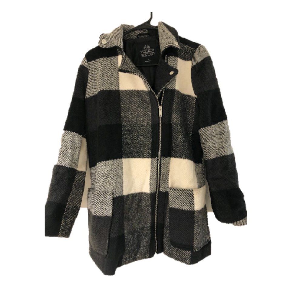 Black and white square coat